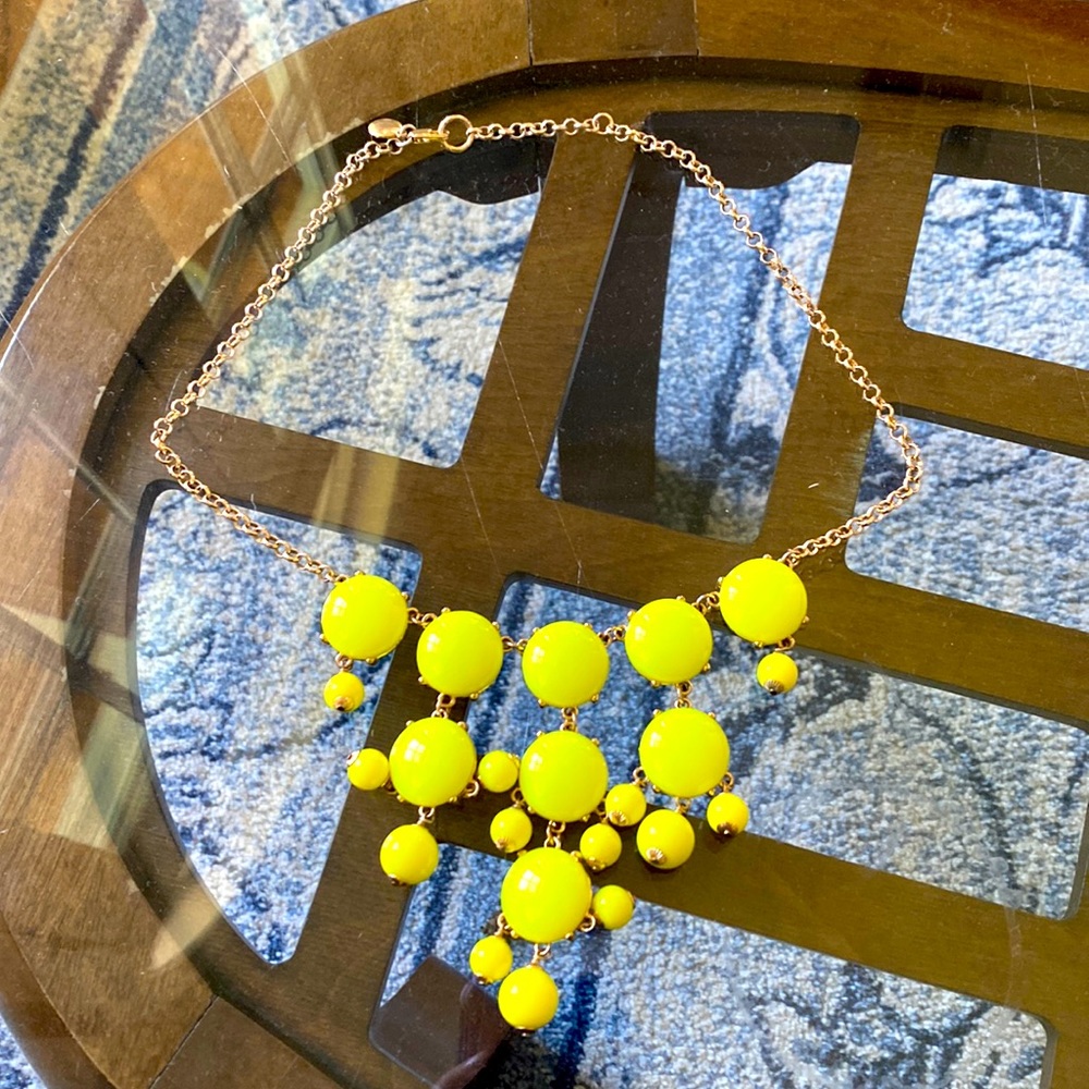 J. Crew yellow and gold beaded necklace